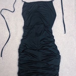 Rouched Black Dress